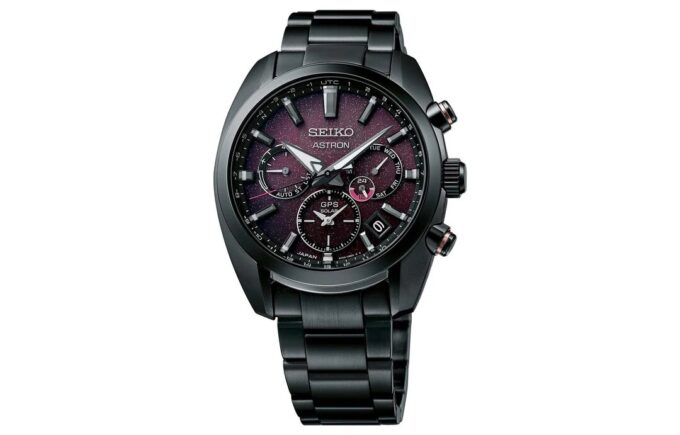 ASTRON Astron GPSソーラー デュアルタイム 42.7mm 限定モデル ブラック/パープル