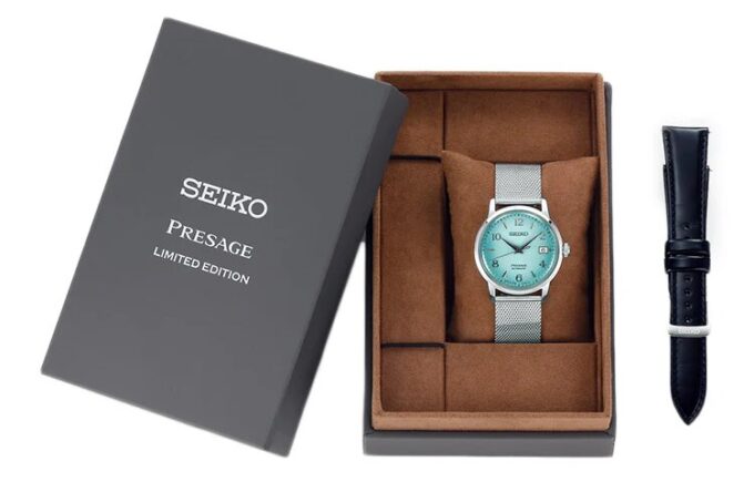 Presageシリーズ スチールバンド 腕時計 ブルー